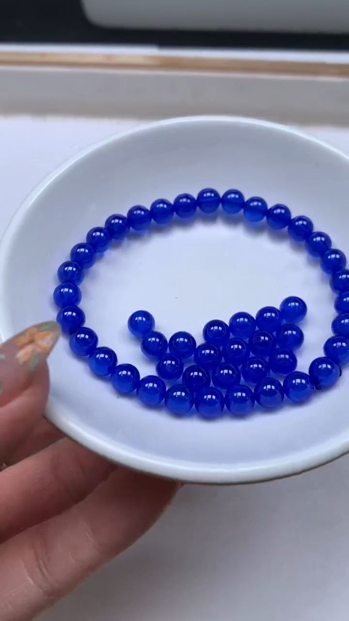 未镶嵌散珠红宝石B2133 蓝 宝石6mm2个7.8元