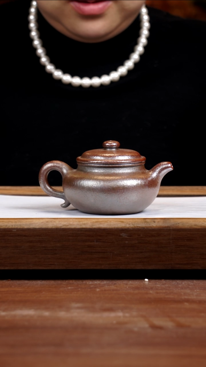 【闪购商品】紫砂茶壶天青火痕烧仿古280CC