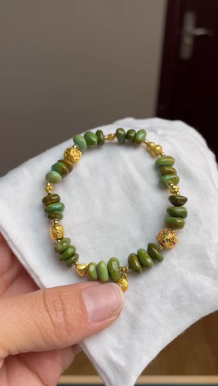 【闪购商品】绿松石手串银S925镶嵌65