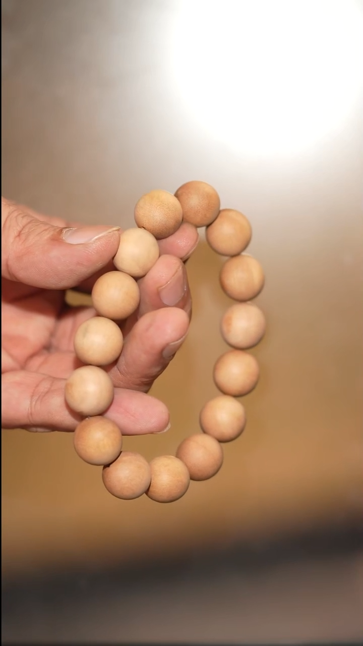 檀香木手串/手链琳**欣海南檀香14.5mm圆珠单圈