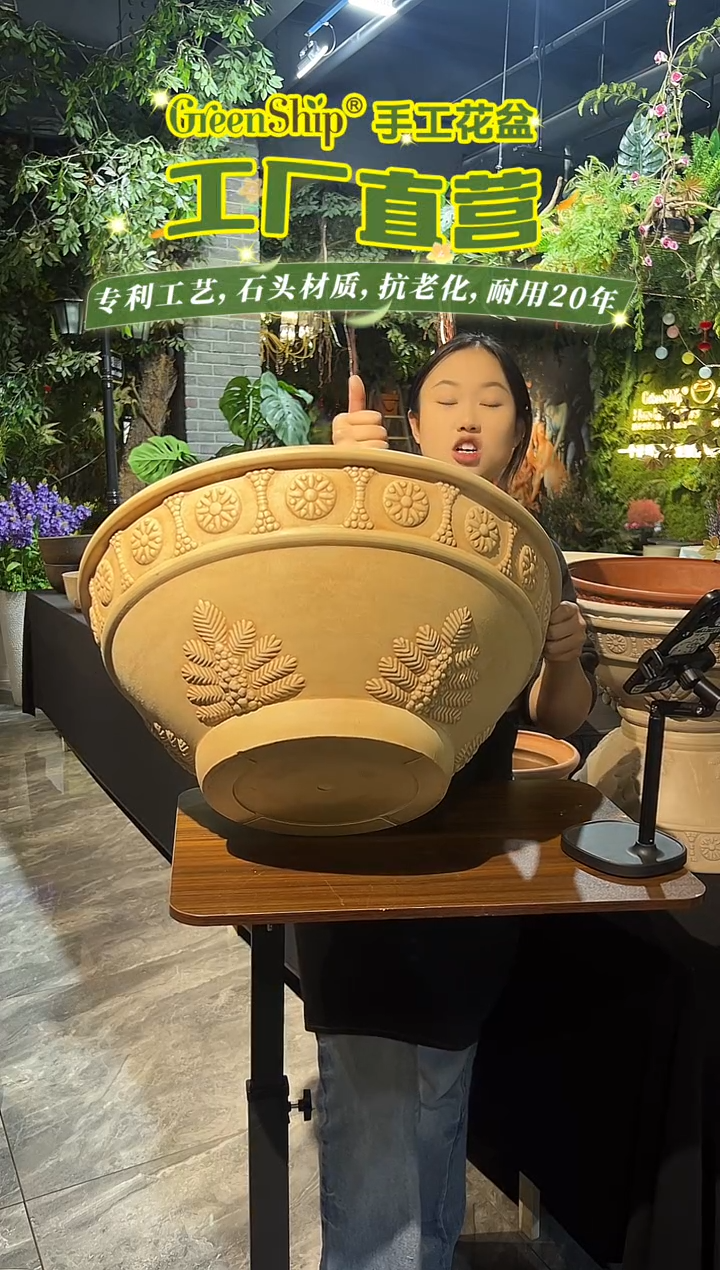 60*25/09G60超大号碗莲盆外贸尾单
