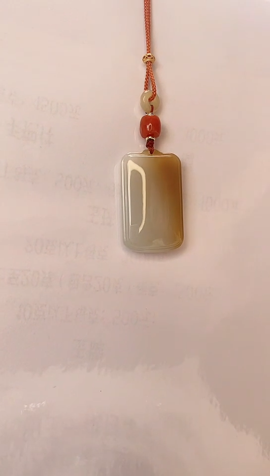 【闪购商品】和田玉（糖玉）挂件未镶嵌平安无事牌吊坠