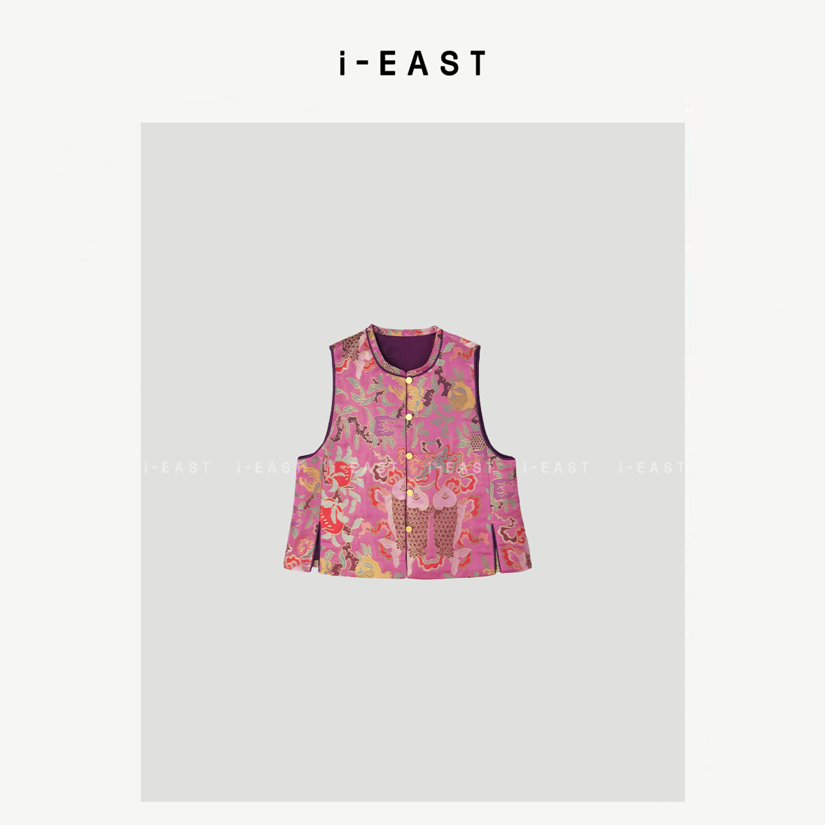 i-EAST 年年有余~新中式鱼纹刺绣马甲外套-5C GF5191