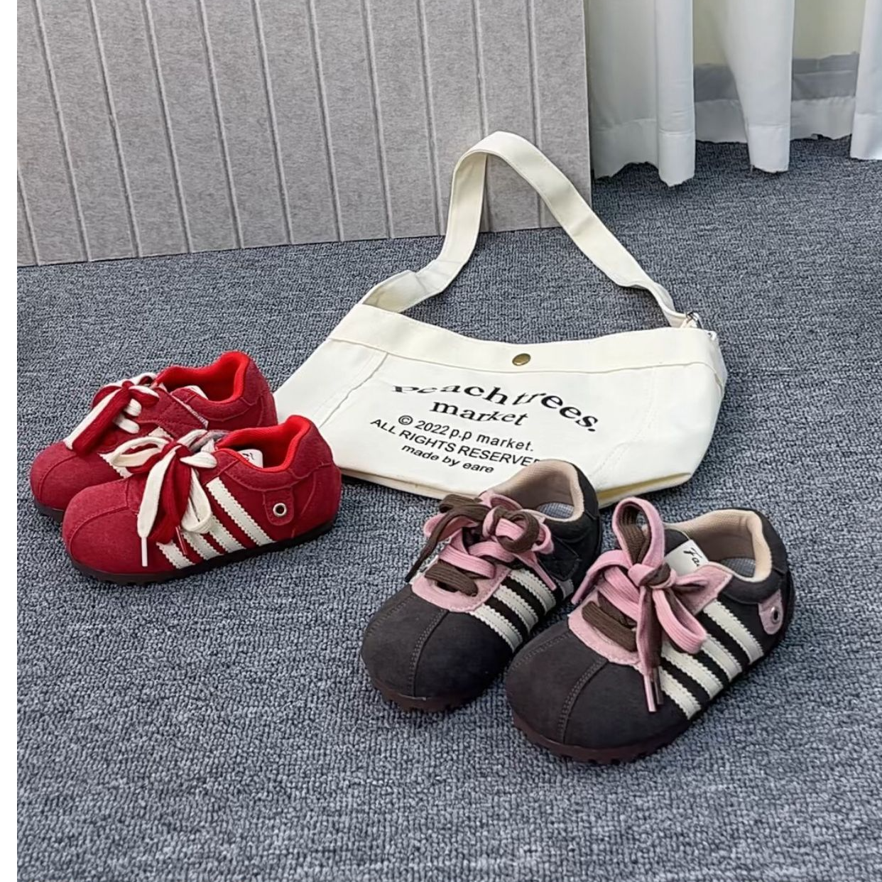 【断码清货】女童红色板鞋低帮软底女鞋宝宝复古运动休闲鞋儿童鞋子