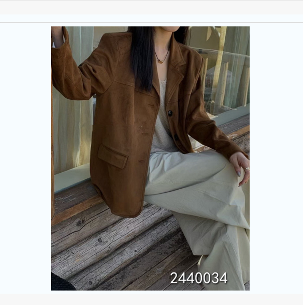 小妳XiaoNi———（冬款鹿皮绒西装外套2440034）