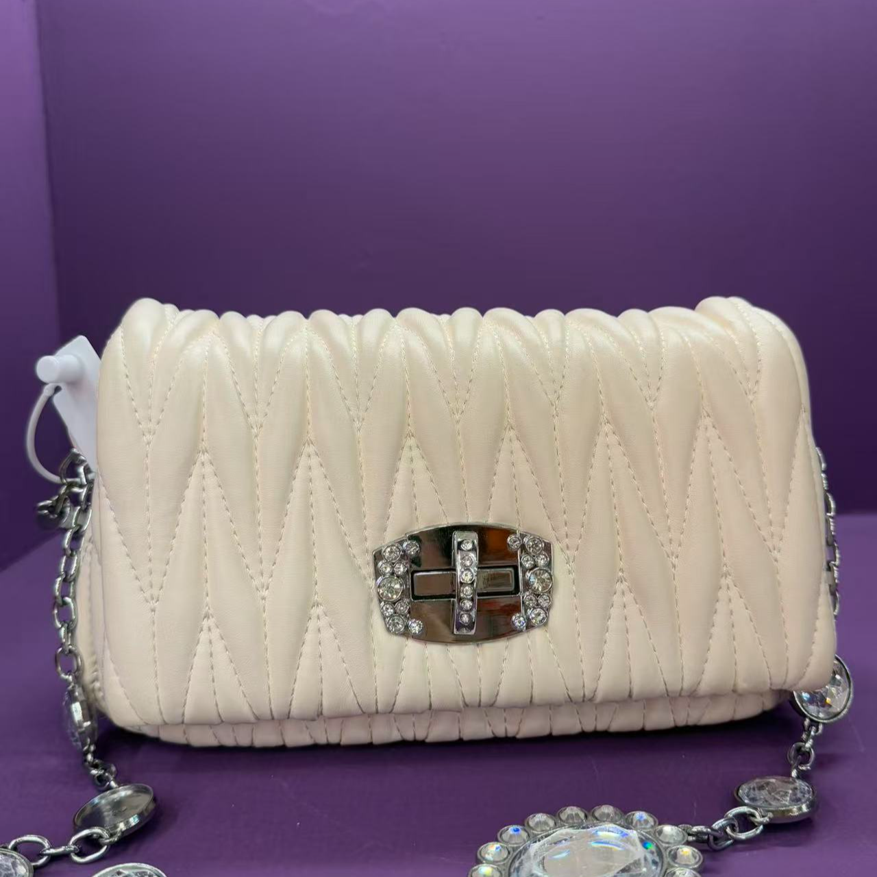 【集合店】小香风单肩跨境风潮单肩包褶皱包做旧防盗简约褶皱