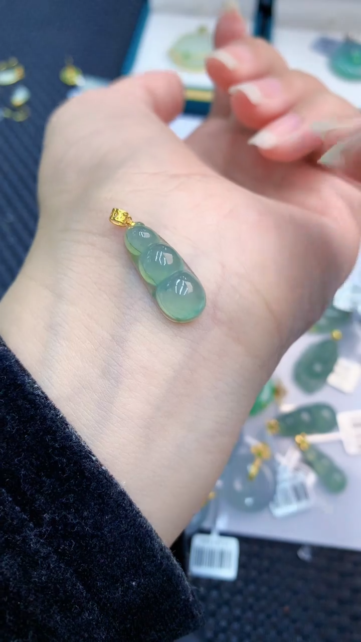 【闪购商品】翡翠颈饰18K金镶嵌            8