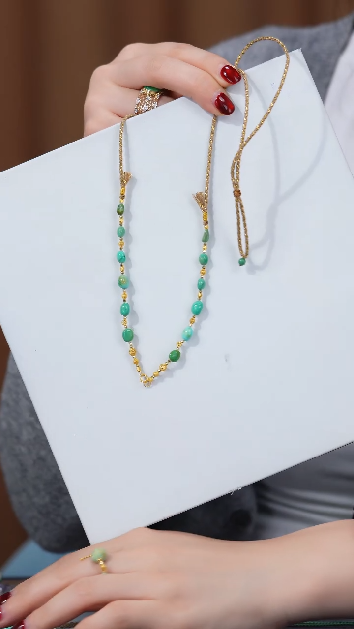 【闪购商品】绿松石项链18K金镶嵌1