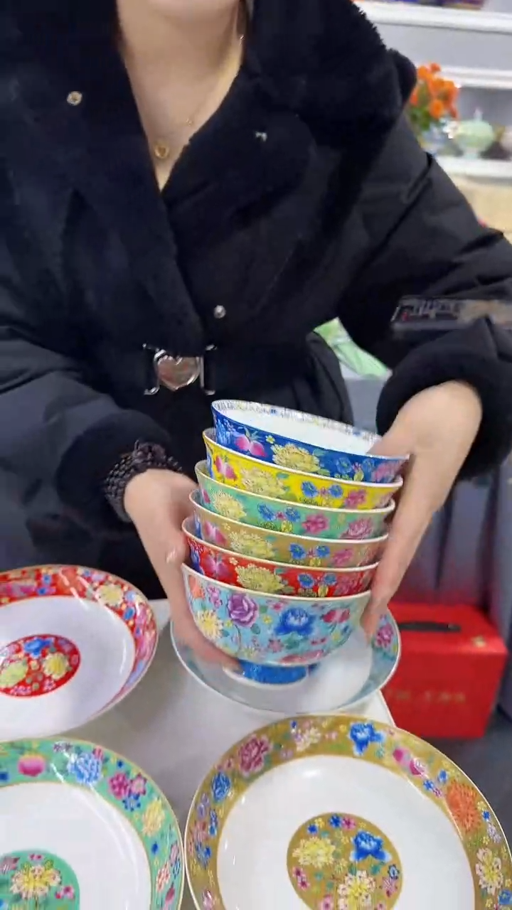 【闪购商品】瓷片5英寸饭碗6个景德镇陶瓷【秦坊】