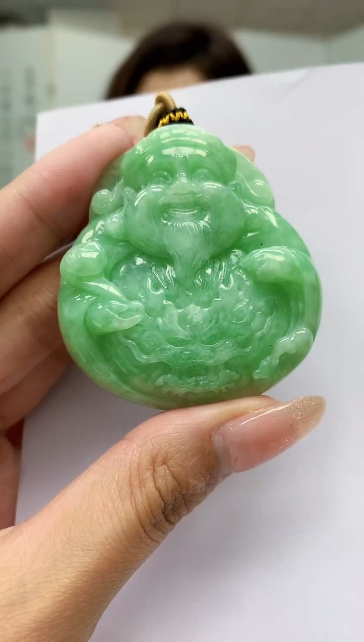 【闪购商品】定制翡翠未镶嵌4829MM-毛货挂件38