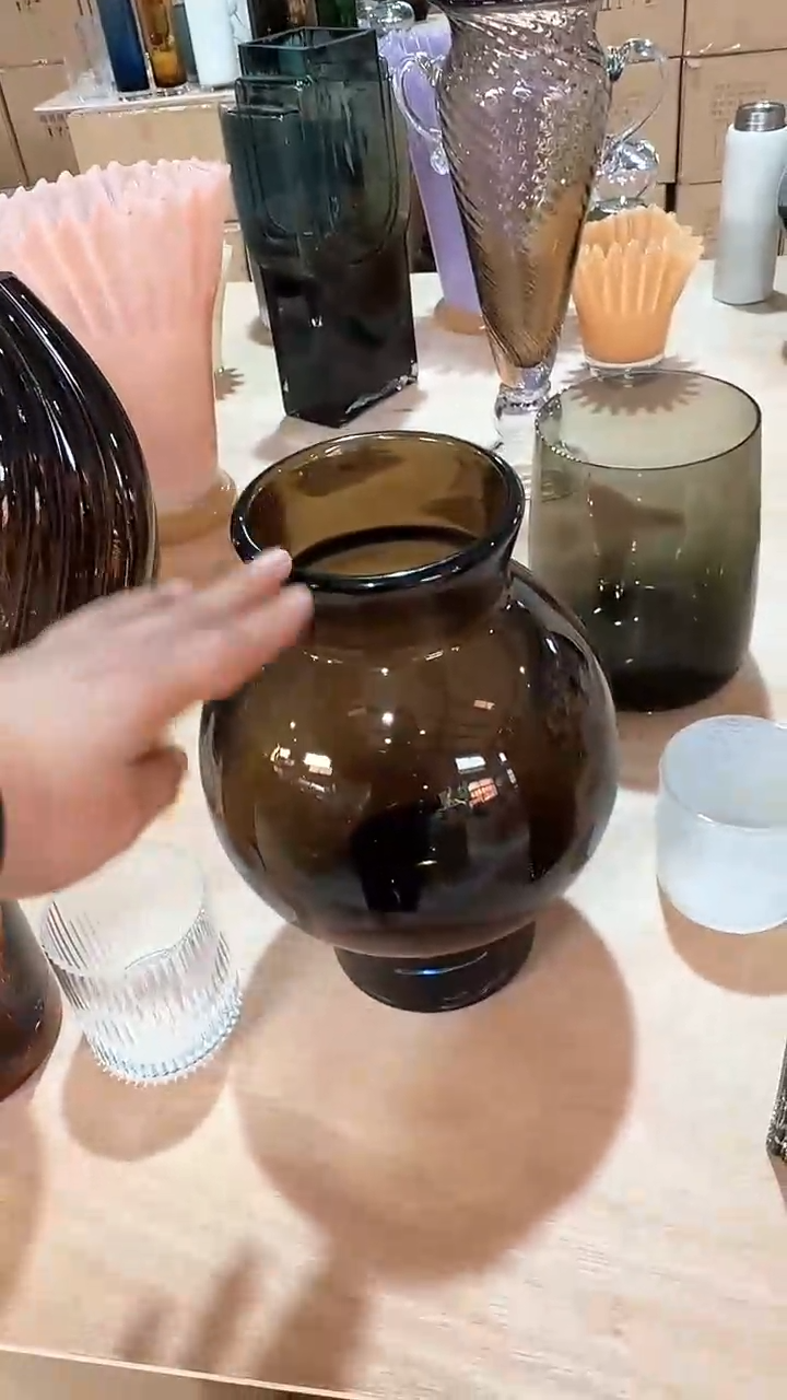 【闪购商品】玻璃咖色大肚