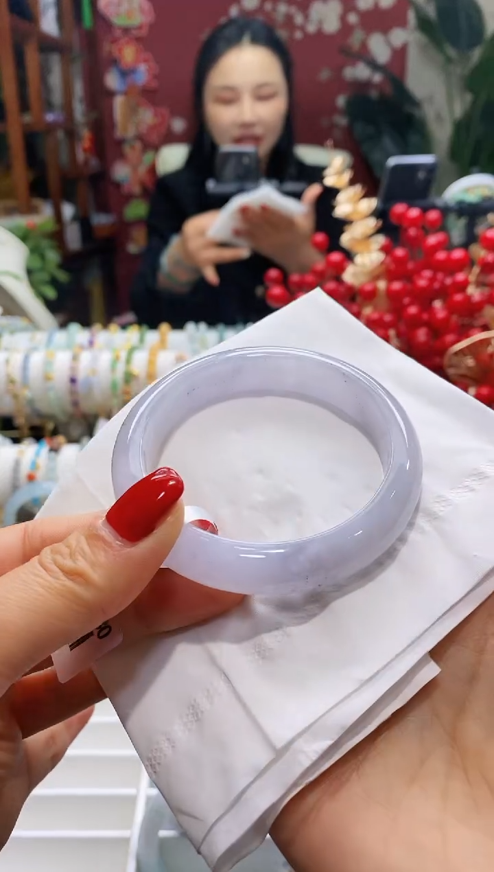 【闪购商品】翡翠手镯未镶嵌17冰紫乌鸡5657/12.5*7.9