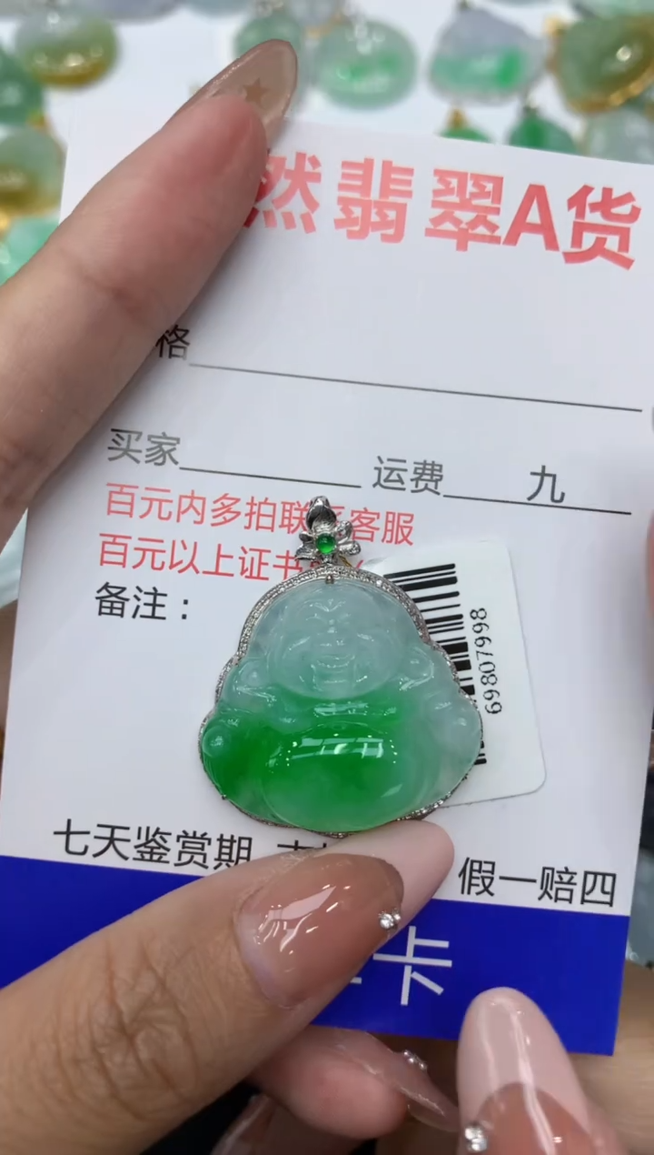 【闪购商品】翡翠颈饰18K金镶嵌111111111