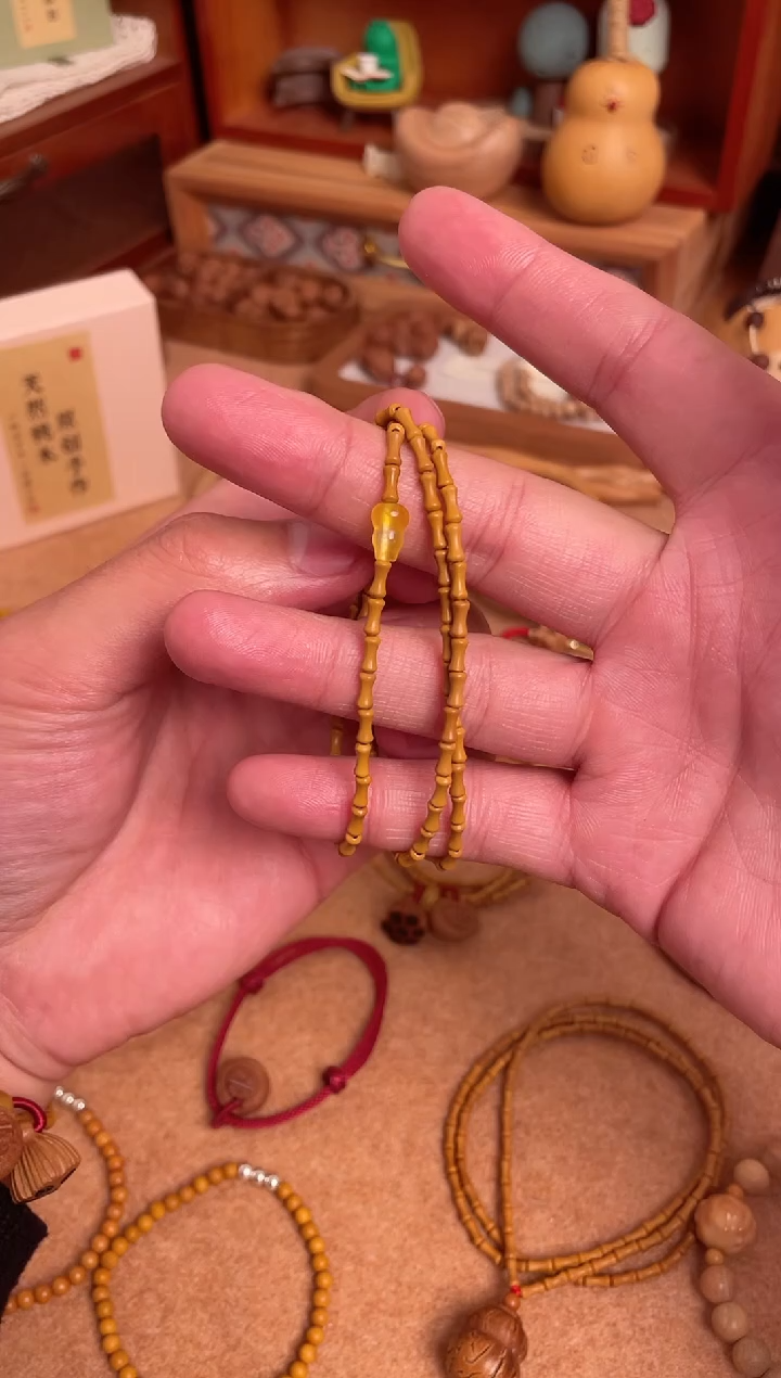 三圈竹节手串一物一拍三圈加黄葫芦