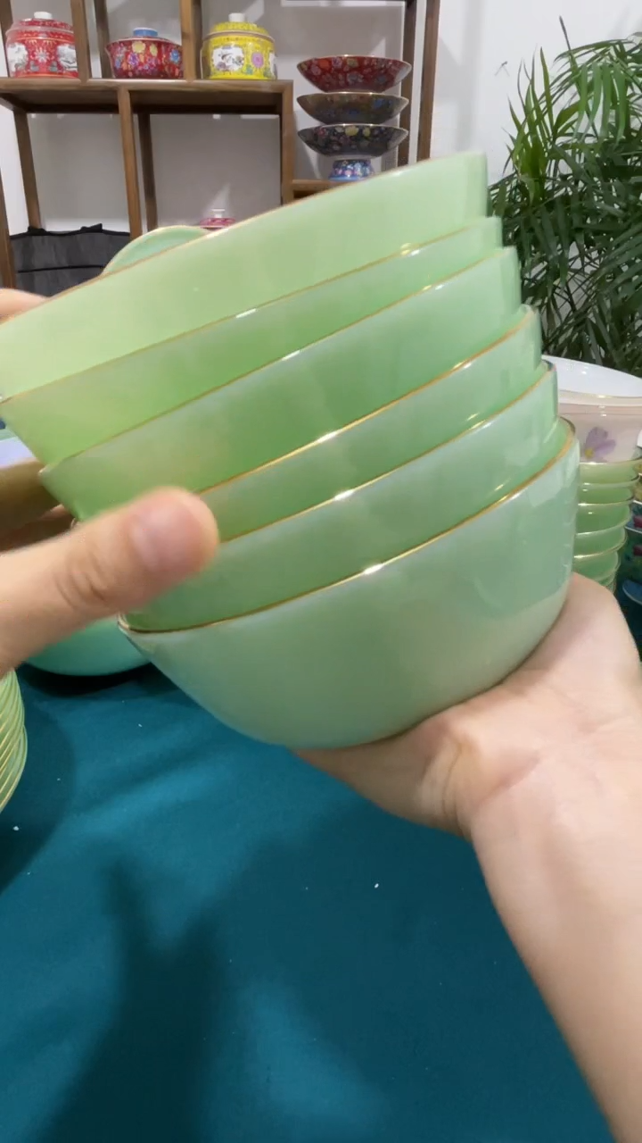 ·5.5英寸玉瓷碗6个口径13.8厘米 