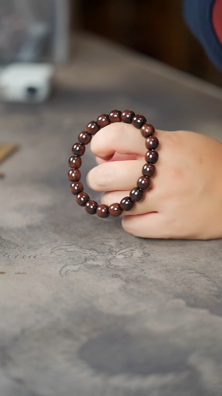 黄花梨/降香黄檀手串/手链老料紫油梨金标款10.5mm手工老型单圈