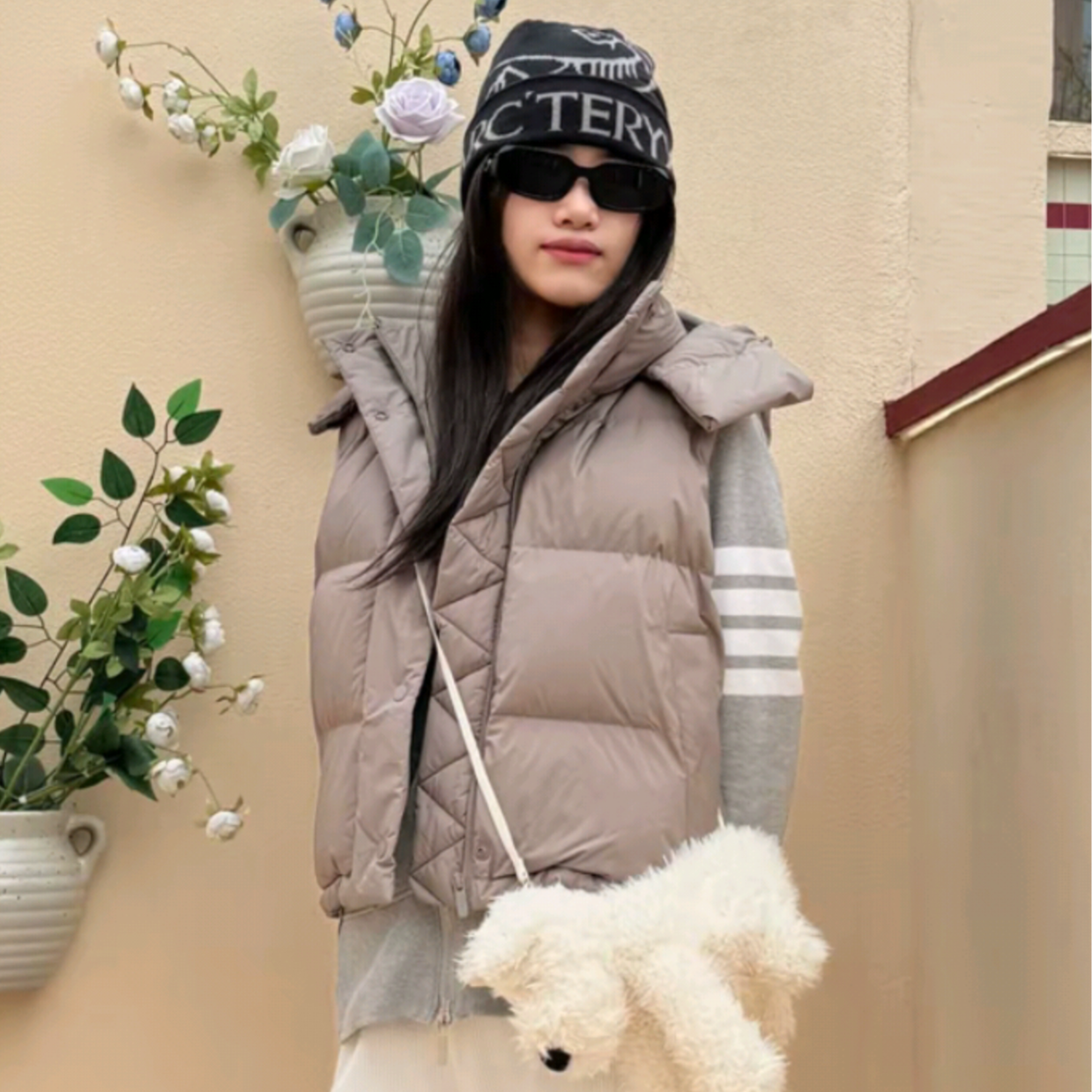 Wunder Puff Cropped Jacket 四格马甲羽绒短款连帽拉链立领