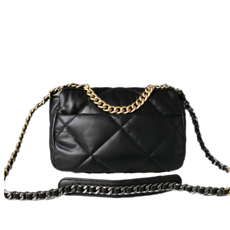 【DIDA】轻奢豪华时尚潮流女士小众菱格黑色/白色19bag单肩斜挎包