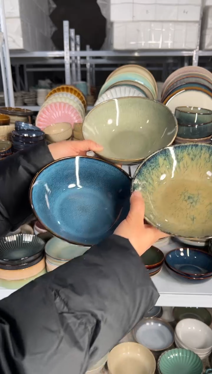 陶瓷外贸尾货瑕疵满20包邮X3 菜碗组合