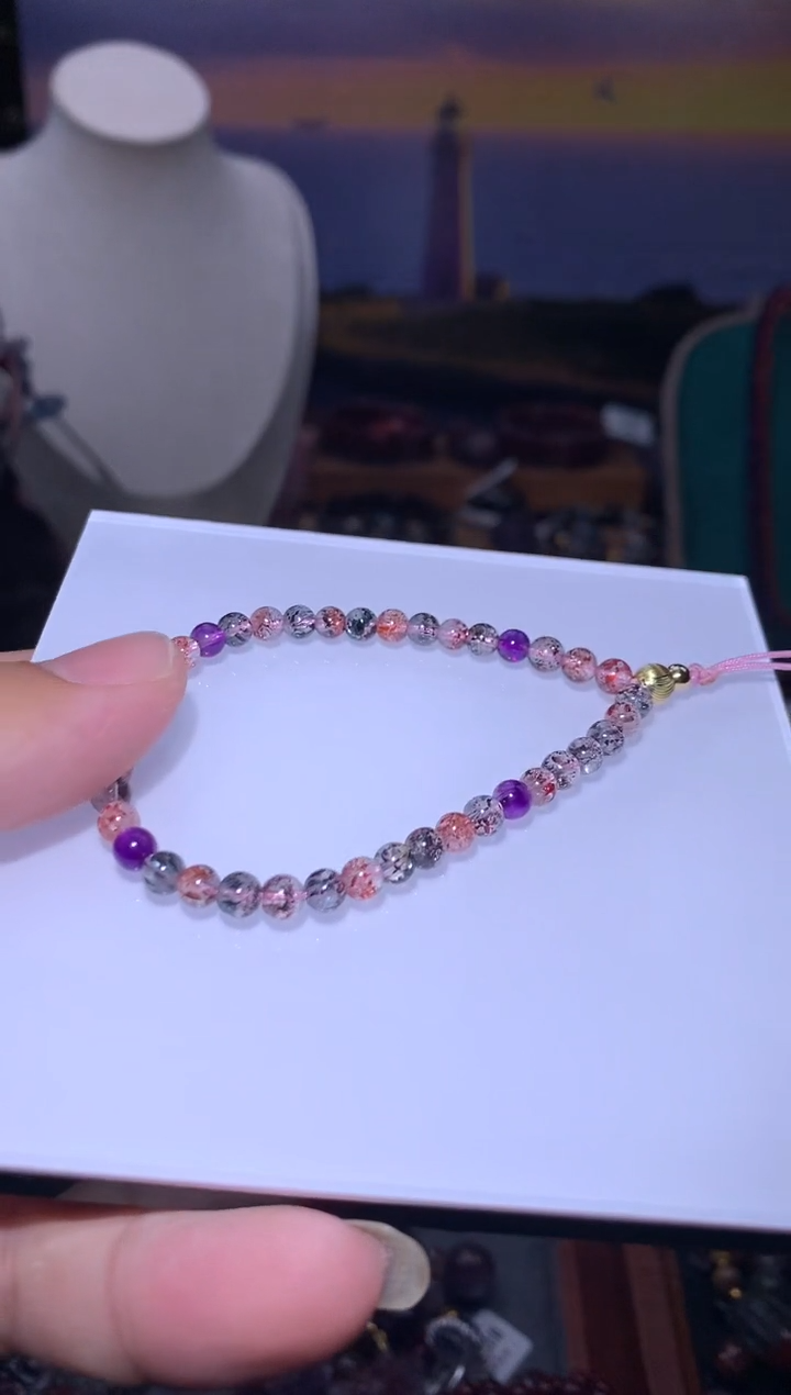 未镶嵌珠宝半成品水晶红**啦超七手机挂