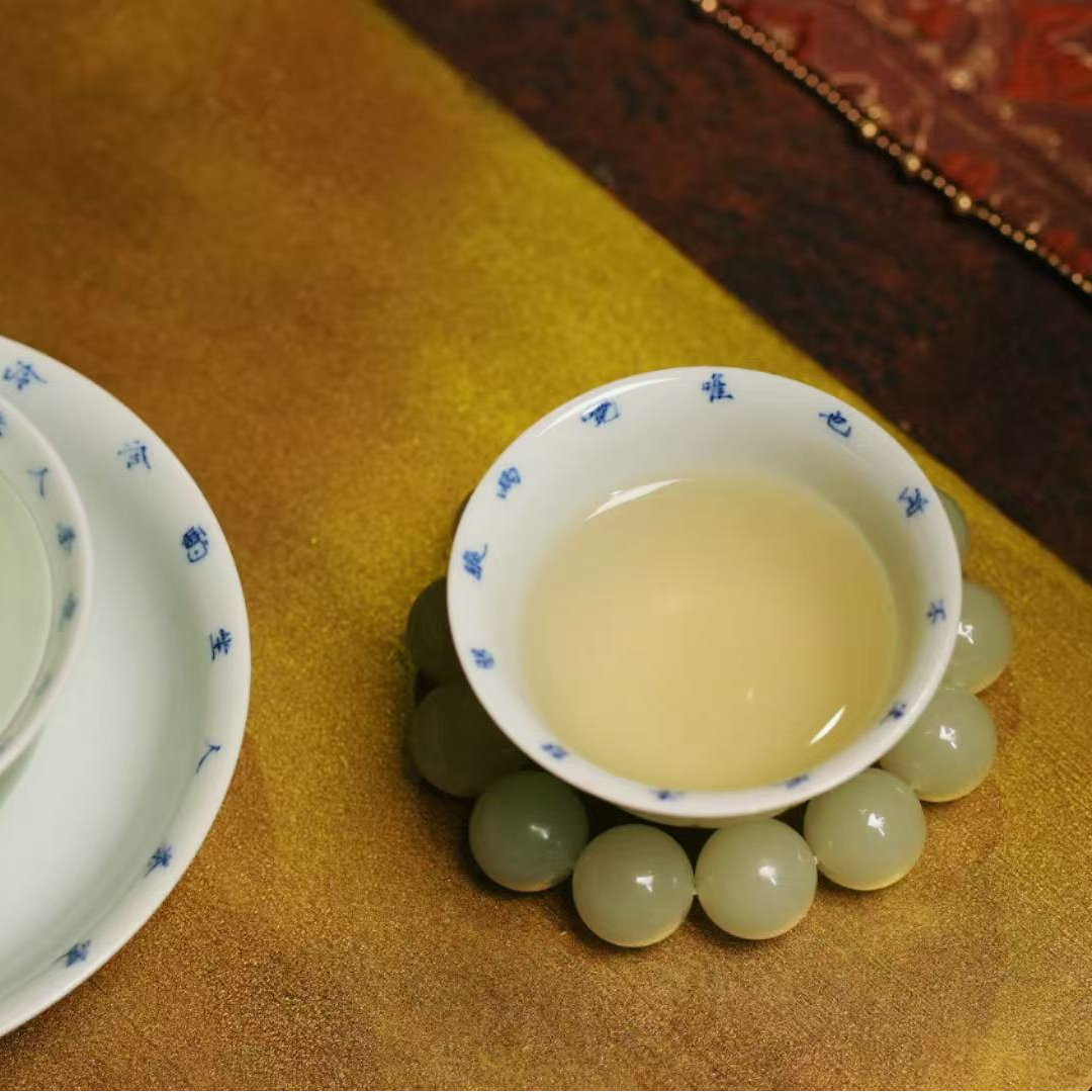 「现」 蜜色诗文杯  若琛 景德镇 纯手工高温瓷