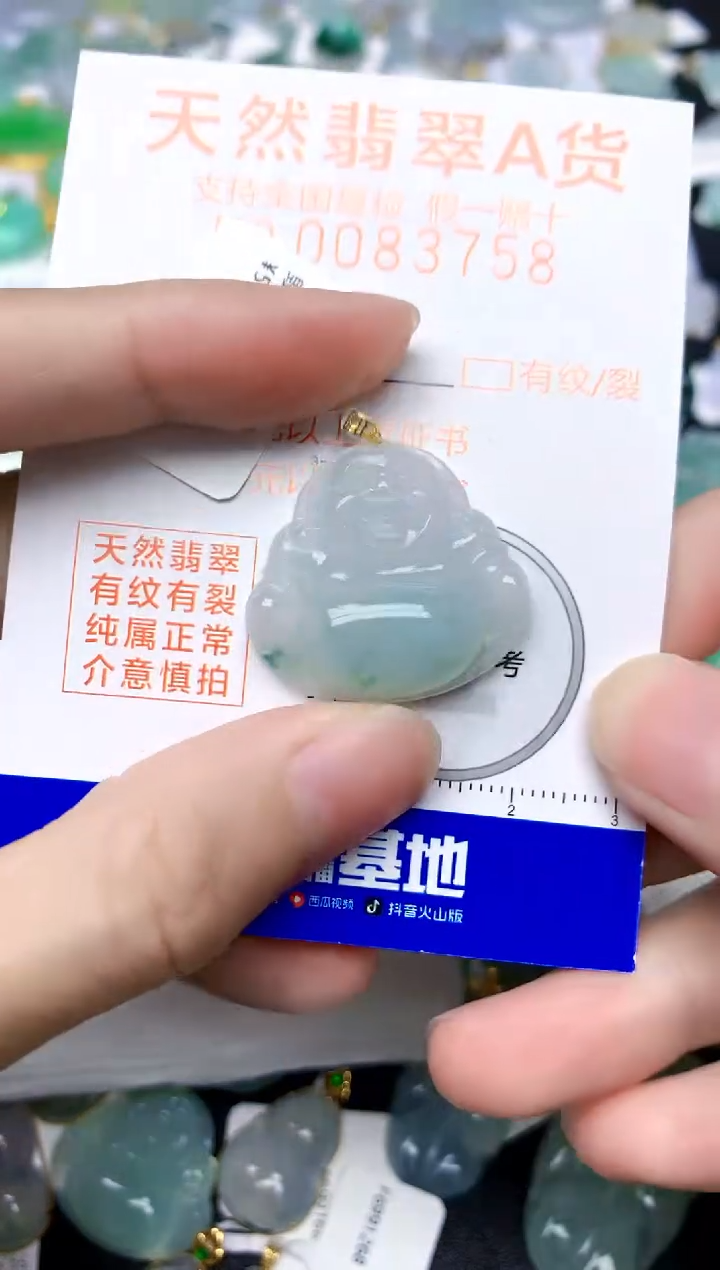 颈饰18K金镶嵌翡翠天然A货翡翠