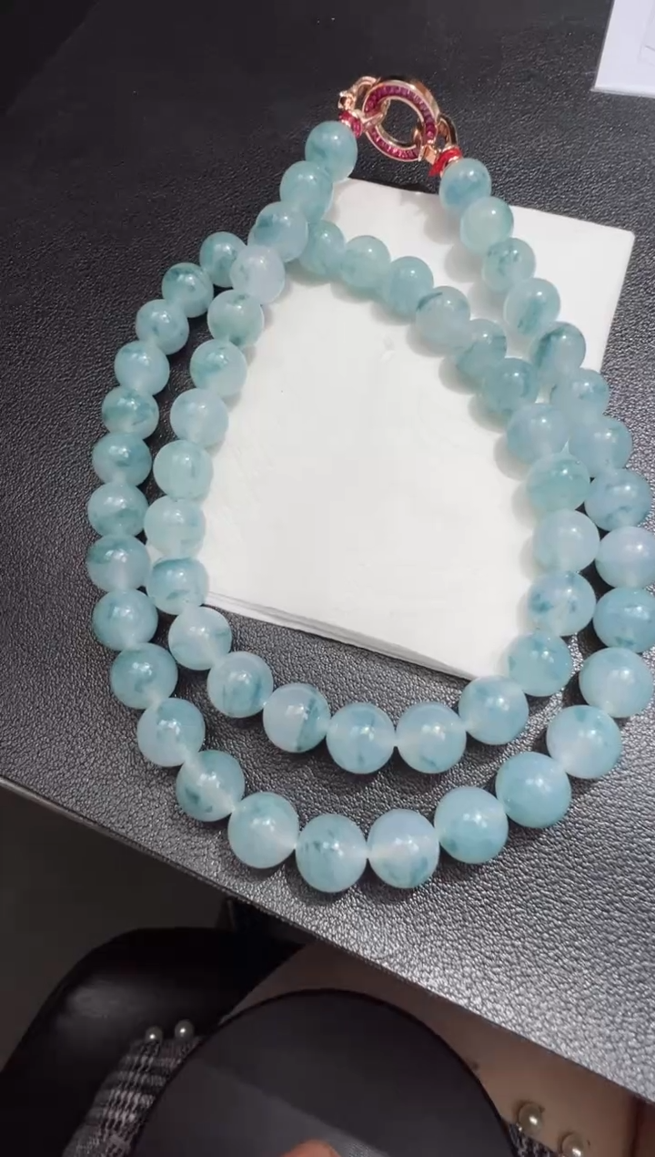 【闪购商品】翡翠颈饰未镶嵌（成品三天鉴赏期）10mm+珠链