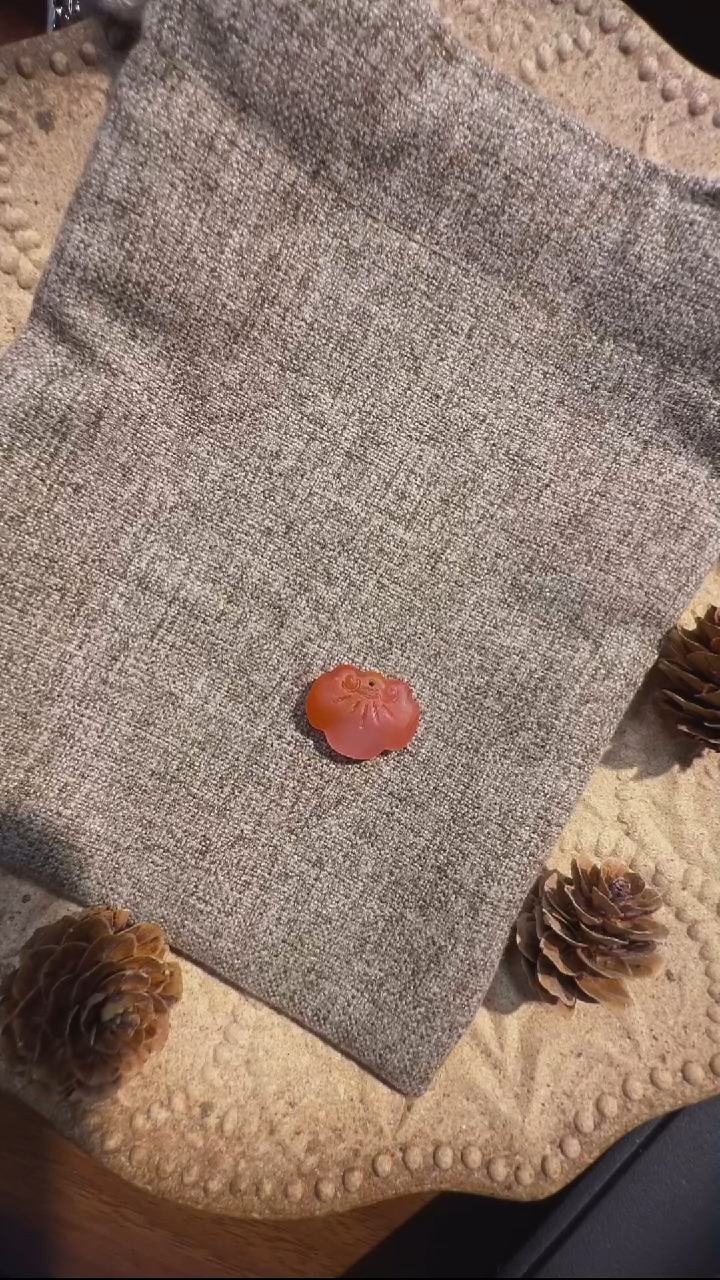 未镶嵌南红玛瑙挂件南红小扣子 定制