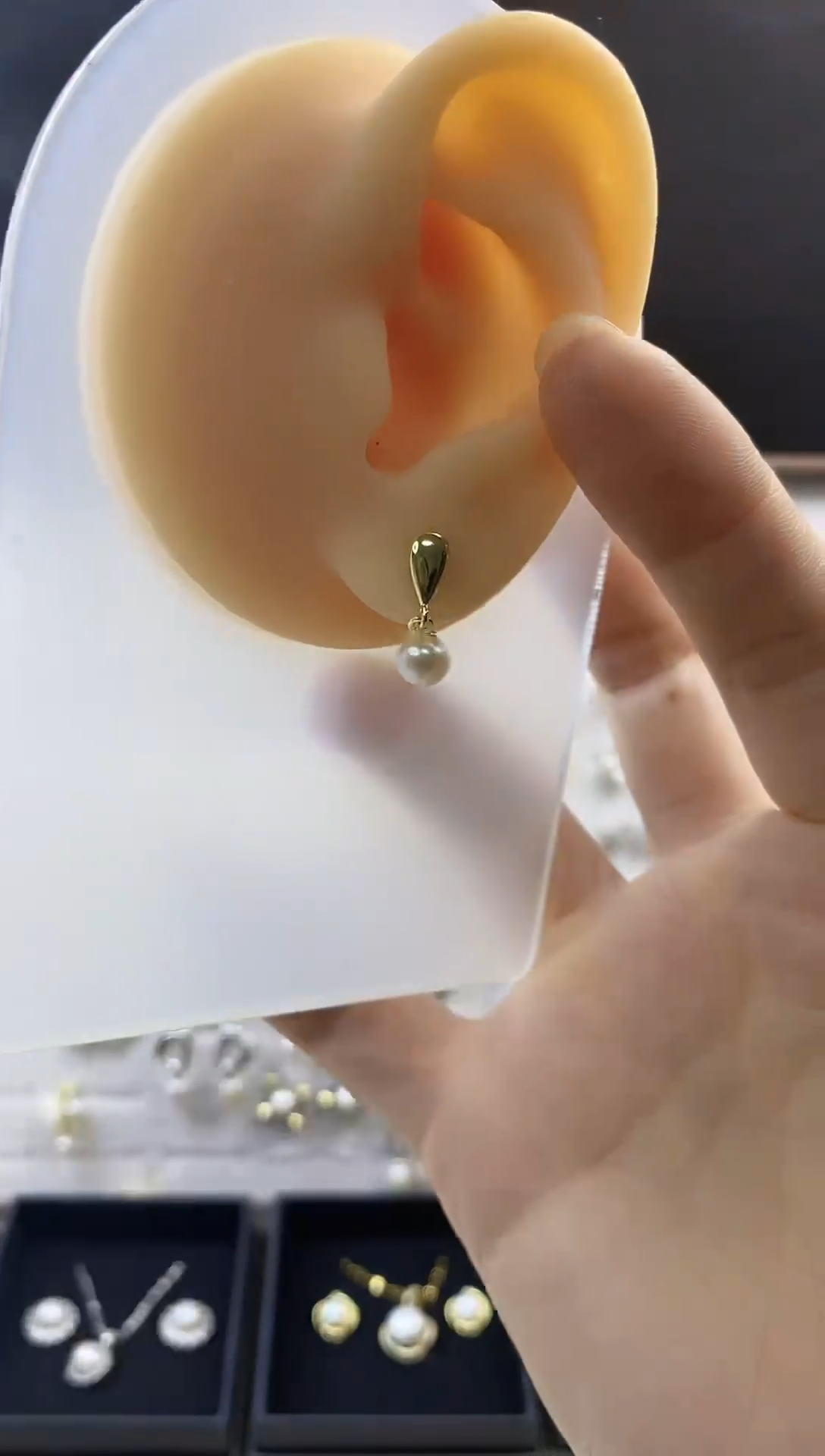 合金耳饰淡水珍珠68