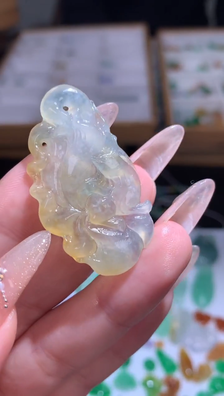 未镶嵌定制翡翠九尾狐