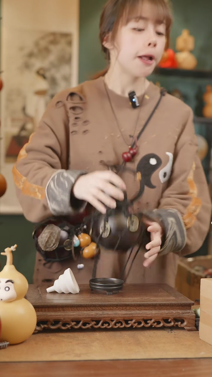 【闪购商品】149号精品天然大漆工艺防渗内胆酒葫芦~