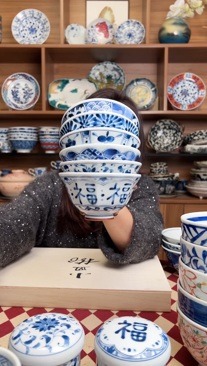 【闪购商品】瓷片蓝凛堂12.5cm大平碗 6只装混搭