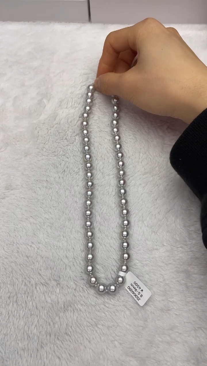 【闪购商品】海水珍珠颈饰未镶嵌AK真多麻8.5-9mm（多样性发一）