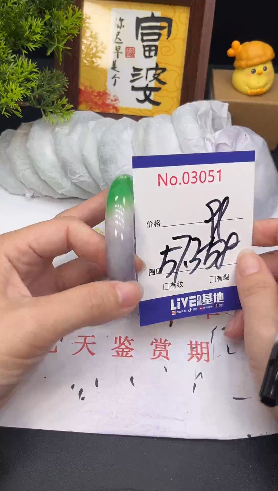 未镶嵌手镯翡翠3051