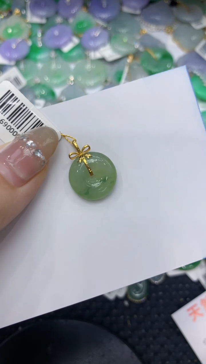 【闪购商品】翡翠颈饰18K金镶嵌222222222