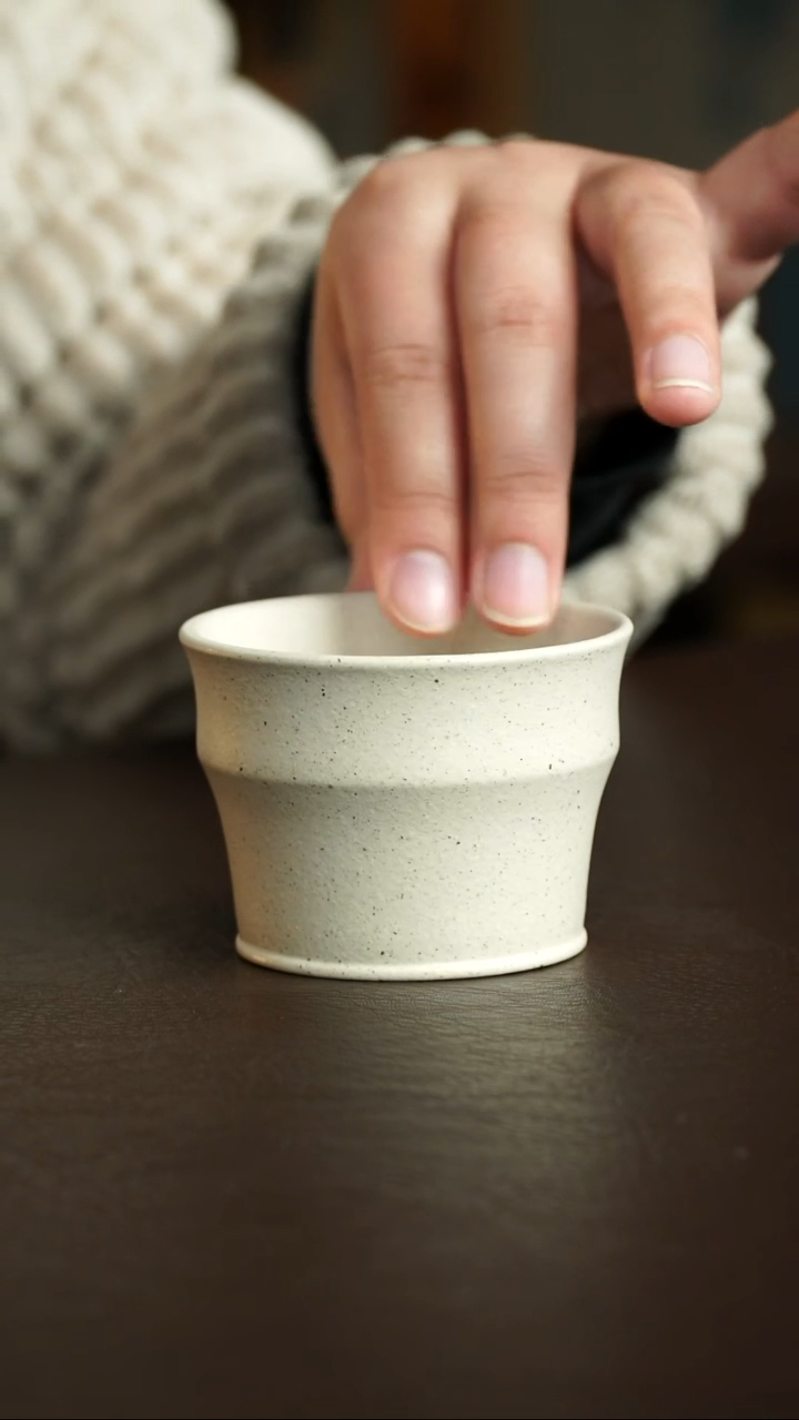 茶杯紫砂3号 特惠竹节杯 宜兴紫砂原矿作品