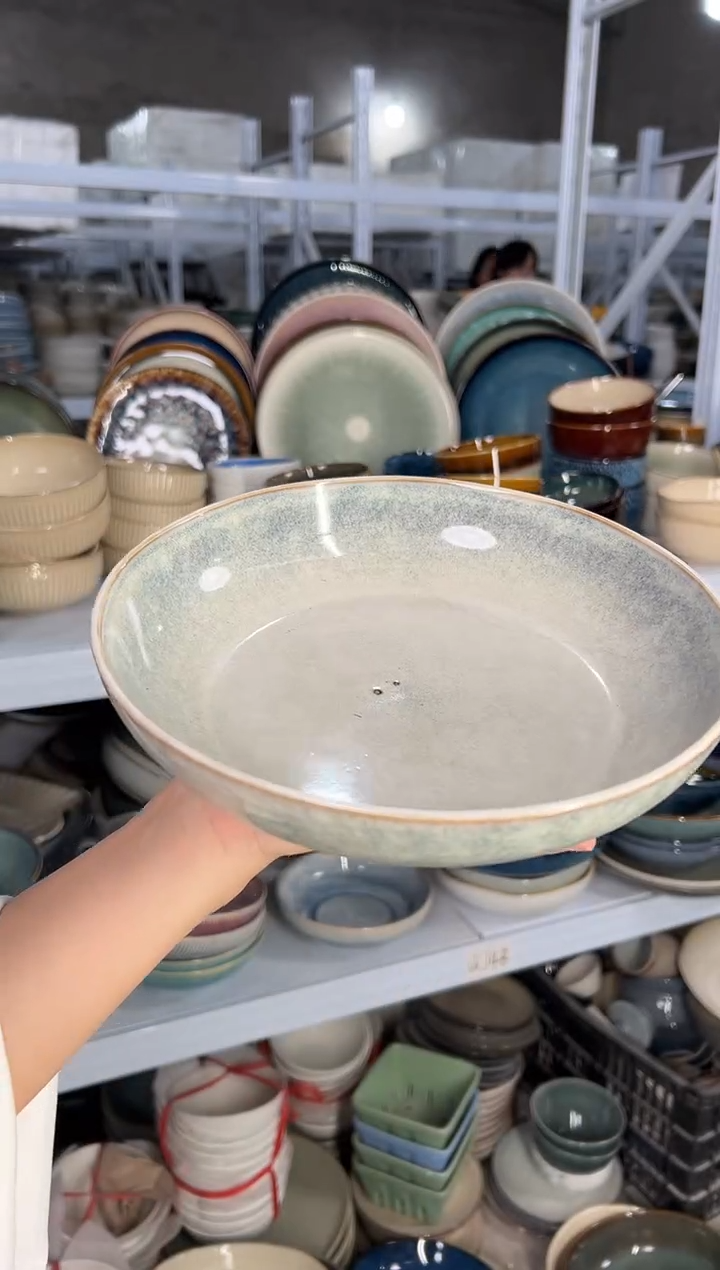陶瓷外贸尾货瑕疵满20包邮X深盘微瑕