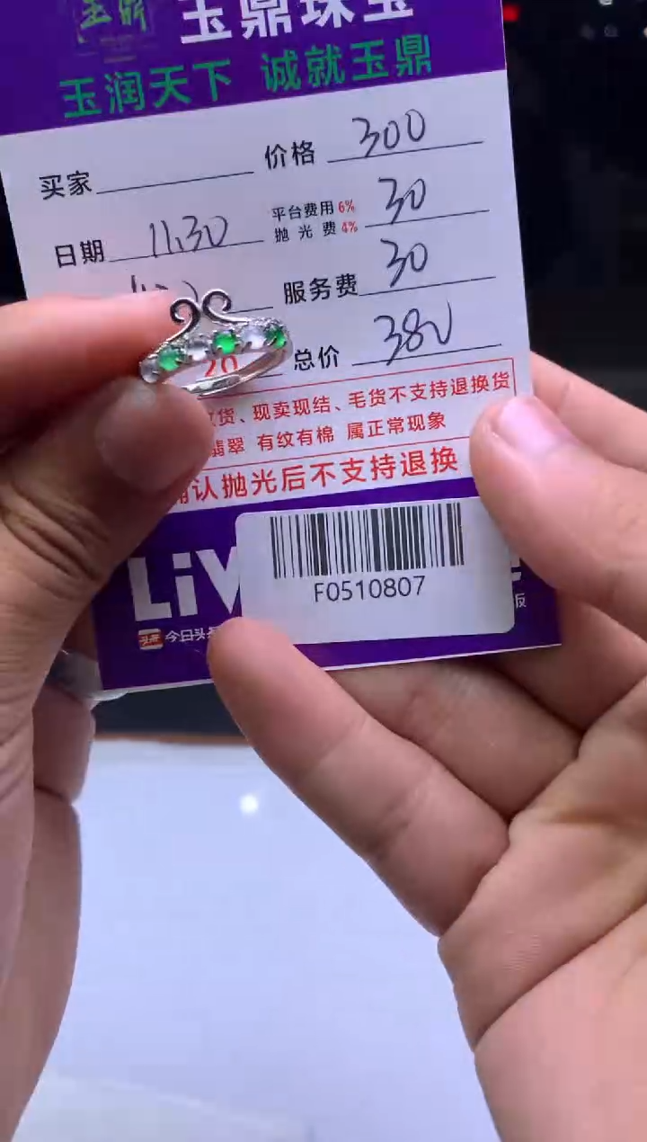 未镶嵌定制翡翠宁**远  F0510805