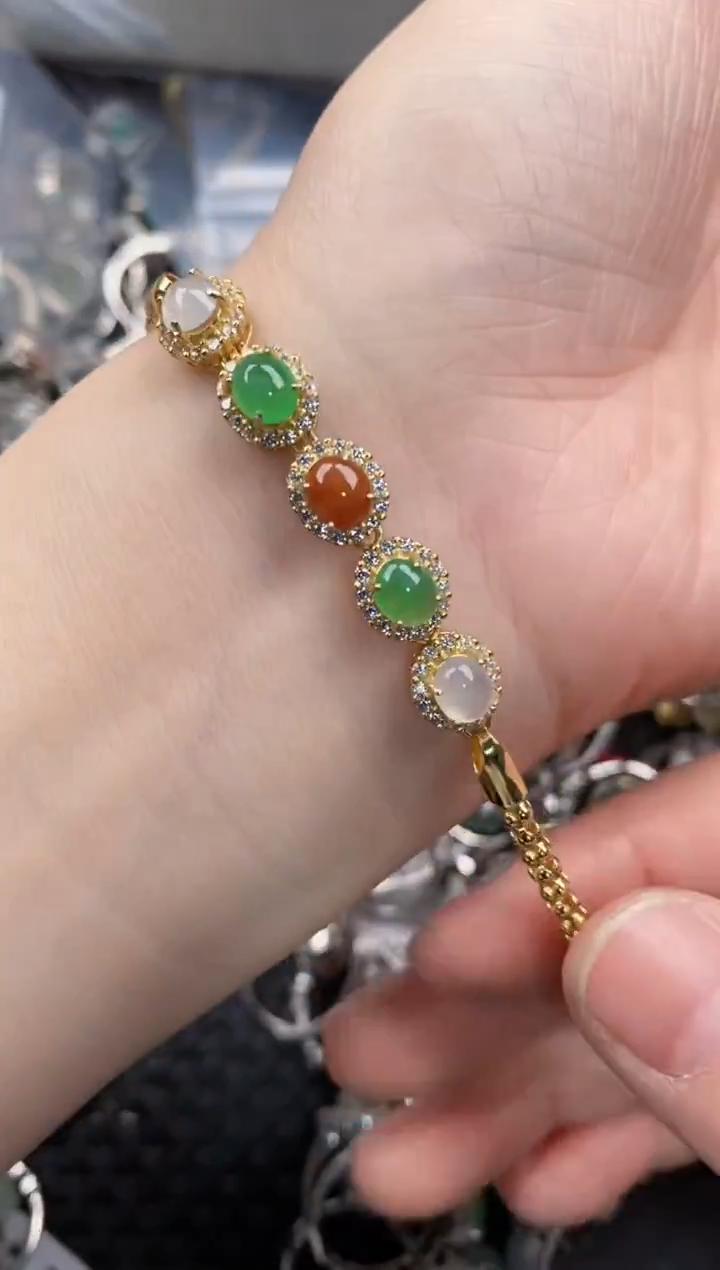 银S925镶嵌戒指翡翠11-11     1