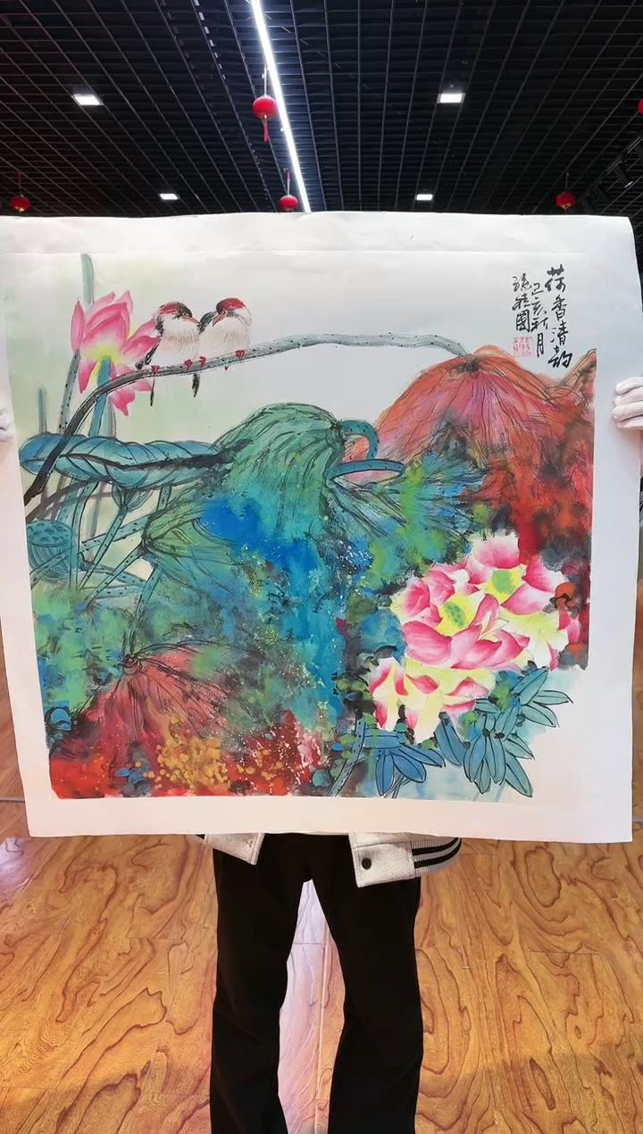 【闪购商品】国画孙桂国老师字画，带亲笔合影证书17-14