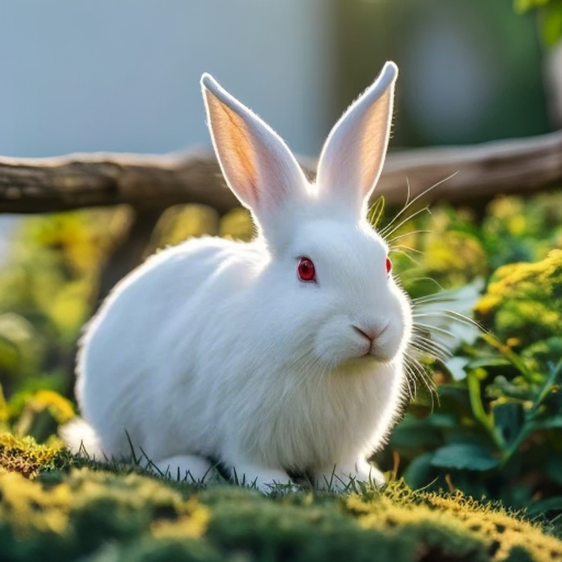 纯种獭兔/摸胎孕兔/纯白色/八点黑