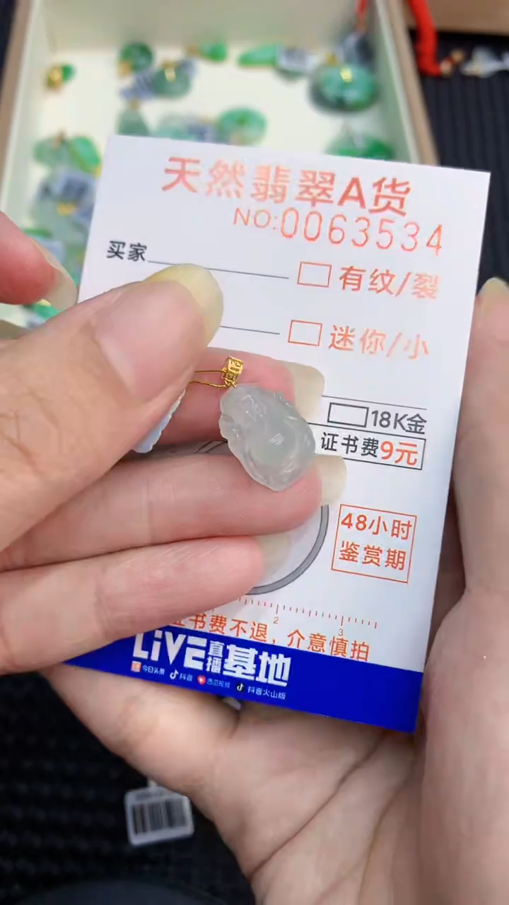 【闪购商品】翡翠颈饰18K金镶嵌            8
