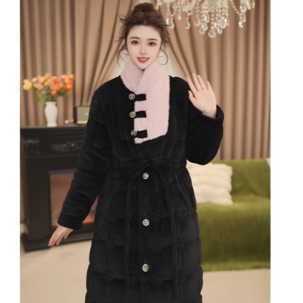 【沪上千金●长袍款】25新款加厚保暖时尚气质可外穿家居服女士睡衣