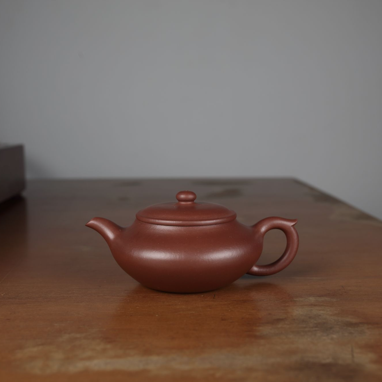 宜兴紫砂壶 全手工 原矿红皮龙泥料 小锦鼓  容量160CC 纯手工