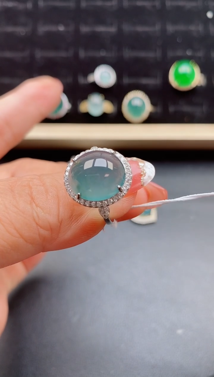 【闪购商品】翡翠戒指银S925镶嵌85005