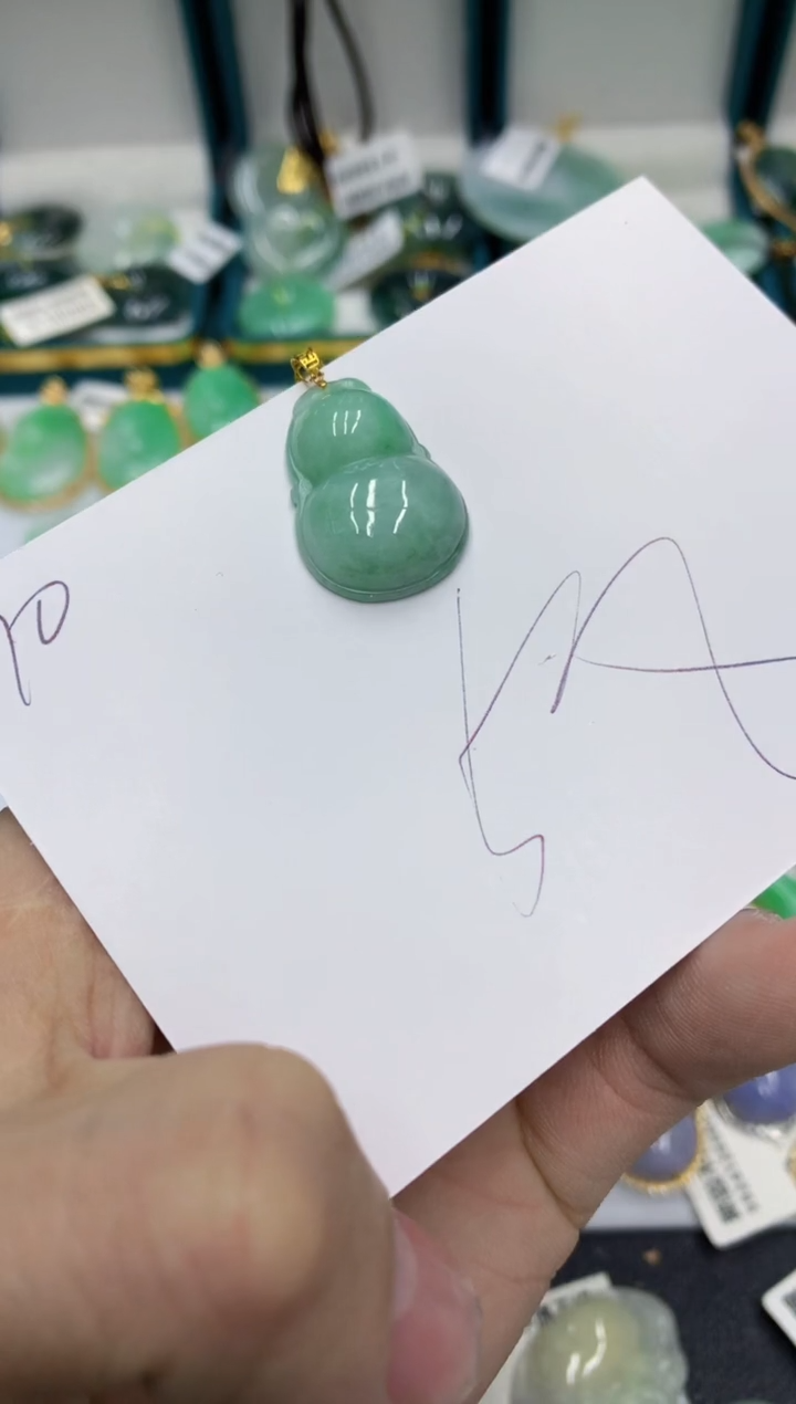【闪购商品】翡翠颈饰18K金镶嵌号链接111111