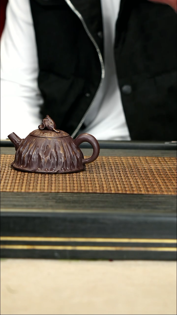 【闪购商品】紫砂茶壶29枯荷 紫泥
