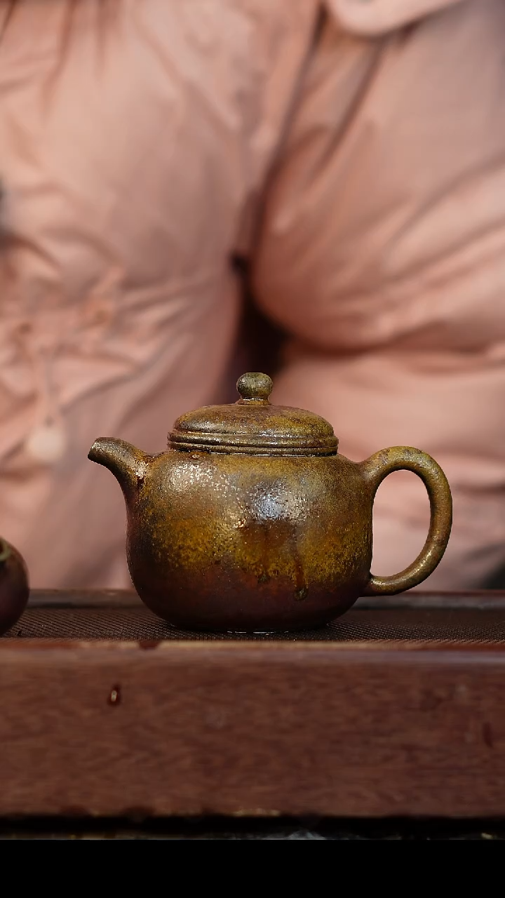 茶壶紫砂柴烧紫砂 天青匏樽200cc