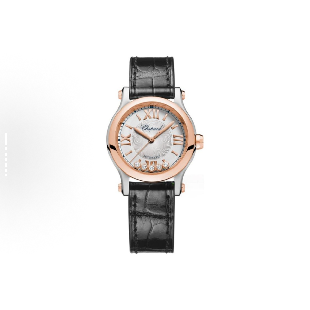 99新 Chopard/萧邦 快乐钻/自动机械/全套/18k玫/原钻/wx62704