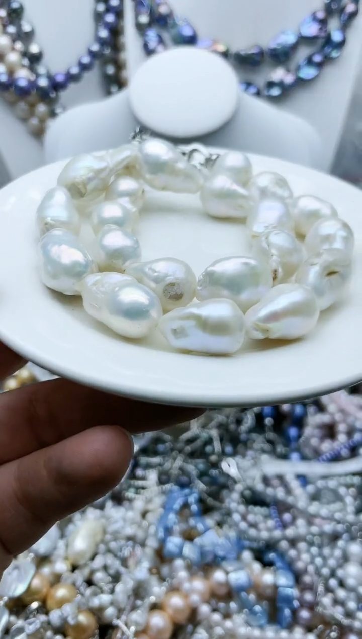 【闪购商品】淡水珍珠颈饰钛钢1